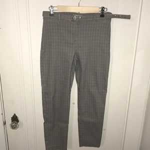 Plaid Grey Black and White Dress Pants
